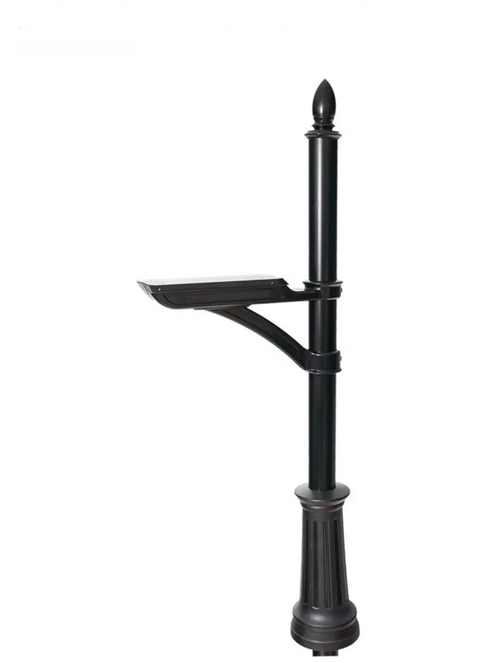 Architectural Mailboxes Hamilton Black In-Ground Steel Mailbox Post
